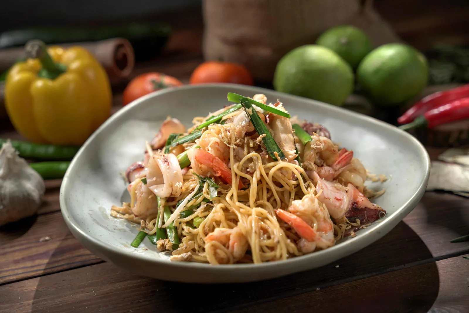 Malaysian Seafood Fried Noodles